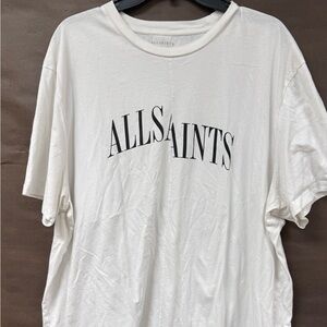 All Saints Classic White Crew Neck Tee